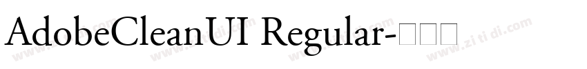 AdobeCleanUI Regular字体转换